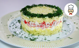 Салат "Неженка" с сыром