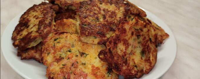 Драники с сыром и ветчиной