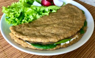 Льняной лаваш в микроволновке
