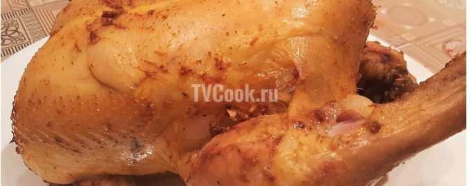 Курица, запеченная в духовке целиком