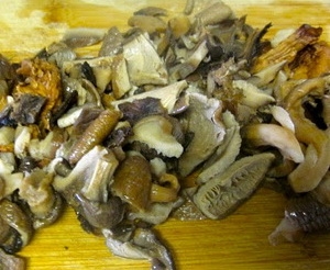 Нарезанные грибы