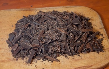 Измельченный темный шоколад