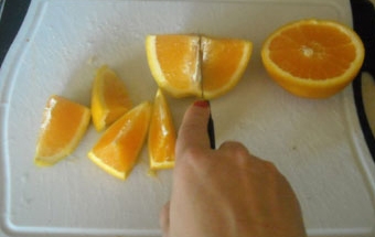 нарезаем апельсин