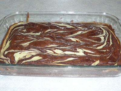 пирог с шоколадом и творожной начинкой