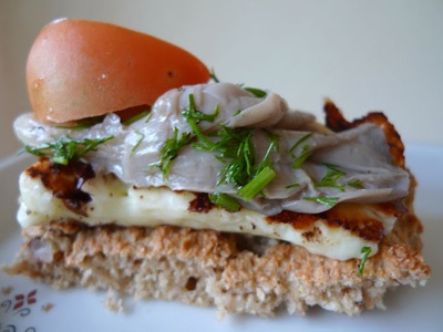 бутерброд с грибами
