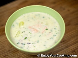 сливочный суп с лососем