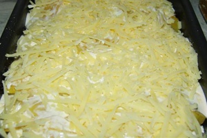 сыр на картофеле
