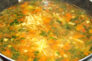 постный суп из лапши