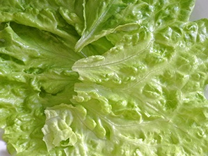 выкладываем на блюдо салатные листья