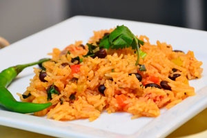 рис по-мексикански с фасолью