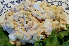 салат с кальмарами и сыром
