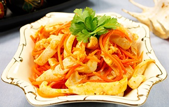 корейский салат из кальмаров