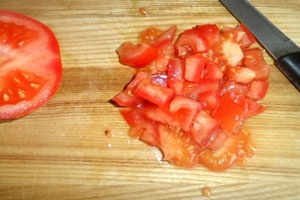 нарезка томатов