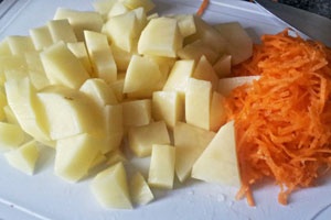 нарезка картофеля и моркови
