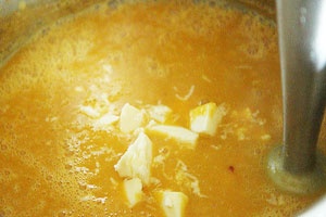 сыр в кабачково-тыквеном пюре