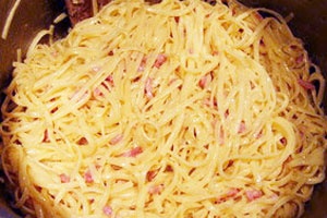 спагетти в мультиварке с соусом карбонара