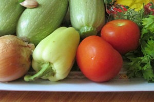 овощи на блюде