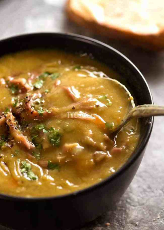 Гороховый суп-пюре с копченостями — рецепт