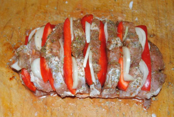 Отбивные из свинины с болгарским перцем в духовке — рецепт с фото пошагово