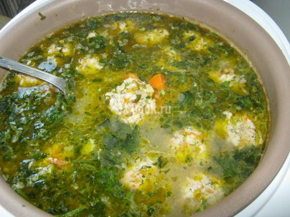 Суп с фрикадельками в мультиварке — рецепт