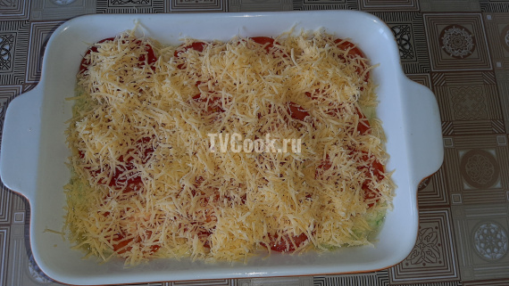 Овощная запеканка из кабачков с помидорами и сыром — рецепт