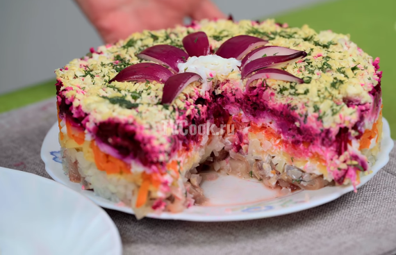 Салат селедка под овощной шубой — пошаговый рецепт с фото и видео