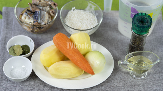 Рыбный суп из консервов сайра с овощами и рисом — пошаговый рецепт с фото и видео