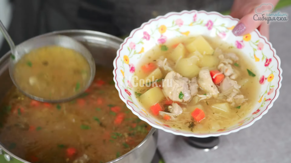 Диетический суп с курицей и вемишелью — пошаговый рецепт с фото и видео