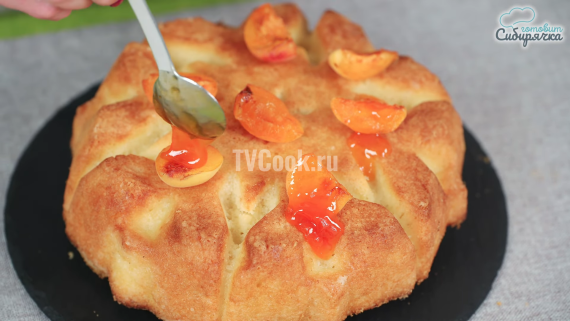 Пирог-манник с абрикосами на молоке — пошаговый рецепт с фото и видео