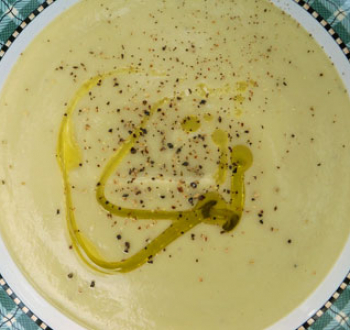 Постный суп-пюре из цветной капусты