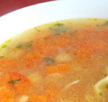 Постный суп из лапши