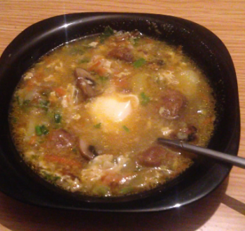 Грибной суп с яйцами