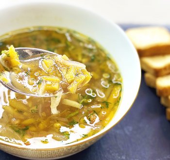 Постный суп с тыквой и чечевицей за 25 минут