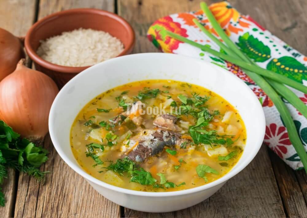 Суп из сайры консервированной — пошаговый рецепт с фото