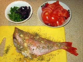 Морской окунь в духовке