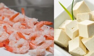 Мисо-суп с креветками и тофу