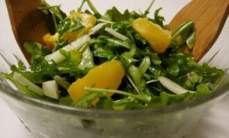 Салат из индейки с апельсином и рукколой – пошаговый рецепт.