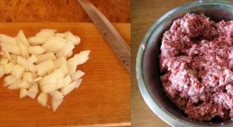 Картофельные клёцки с мясом