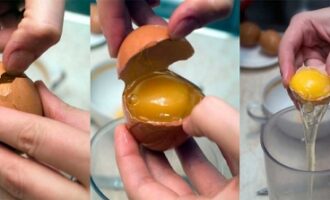 Безе с мороженым под карамельным соусом