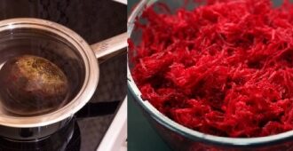 Салат из морской капусты с перепелиными яйцами