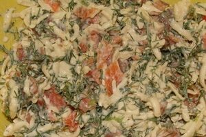 Изысканные блины с семгой и плавленым сырком