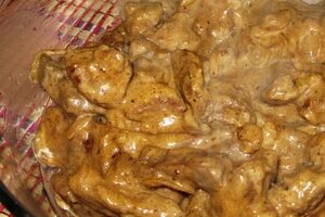 Бефстроганов из печени по классическому рецепту