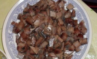 Салат Рыбка с шампиньонами