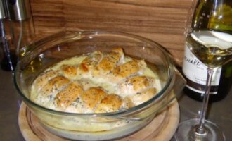 Куриное филе, запеченное в сливках