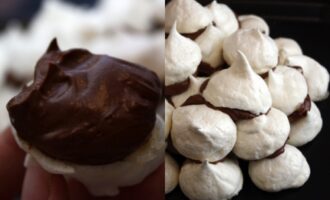 Торт из безе с шоколадным кремом