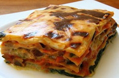 Лазанья с цуккини, грибами и сыром