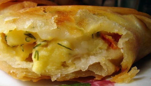 Лаваш с копченым сыром