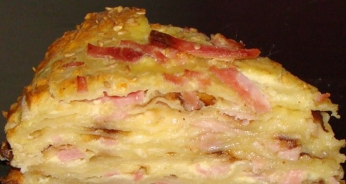 Закусочный торт «Сырное суфле»