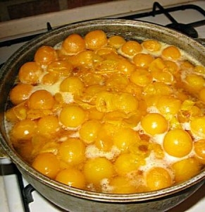 Лечо с желтой алычой
