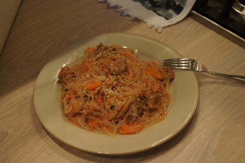 Стеклянная лапша со свининой